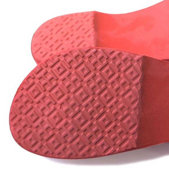 TORY BURCH 9 Cutout Wedge Coral Flip Flops Sandal Shoes - Picture 8 of 9